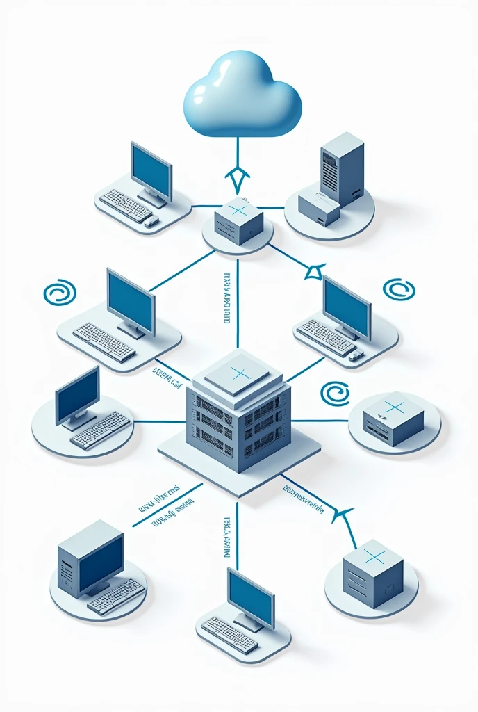 Design a network diagram for a small clinic that includes the following elements::
the Computers (pc)
o Printers o Server o Network devices (router, switch, hub)