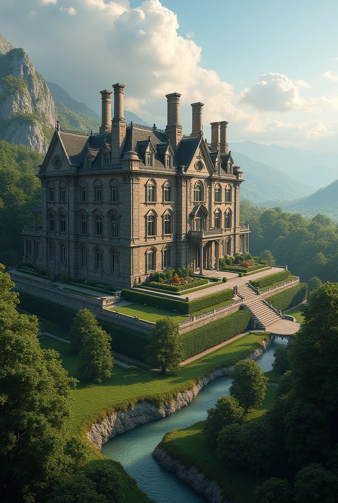 Age of royalty and fantasy, a very beautiful large and elegant country house