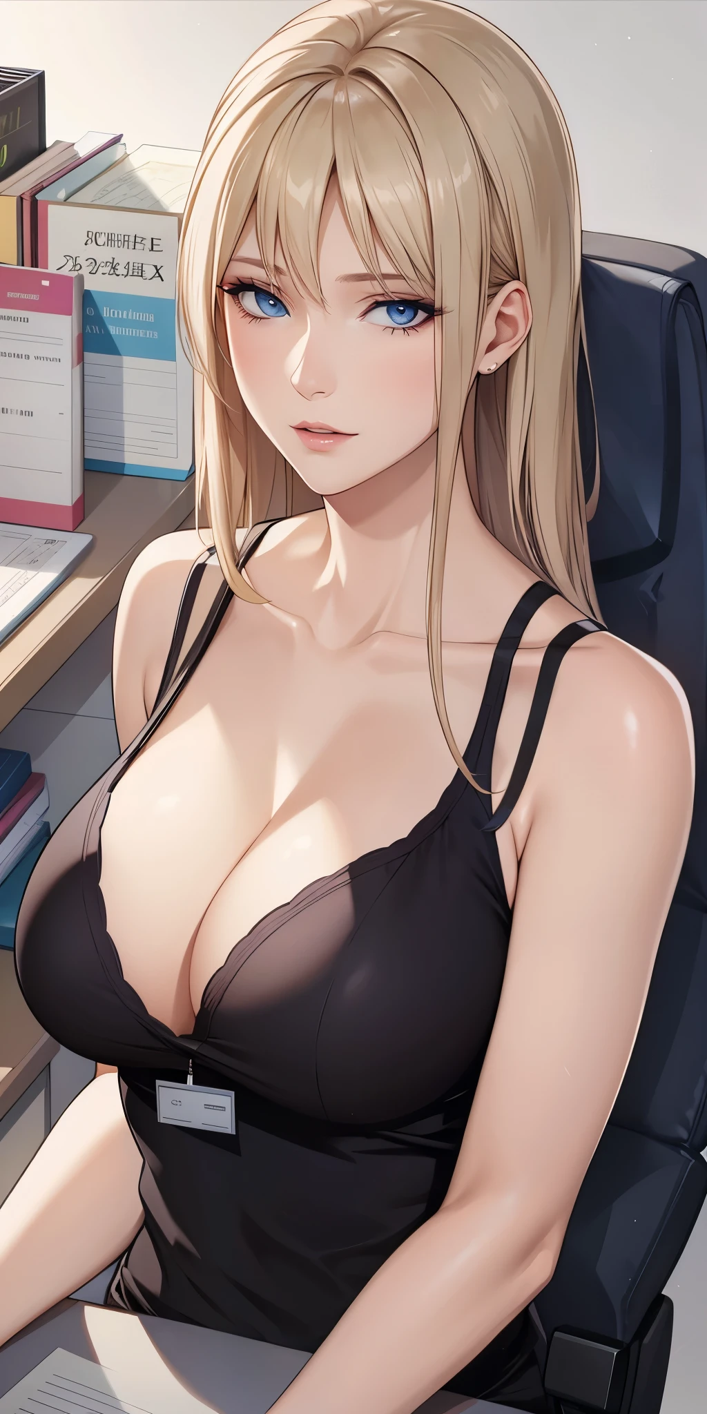 Elegant mature female, office shirt, soft light, 4k resolution, high quality, beautiful cg,