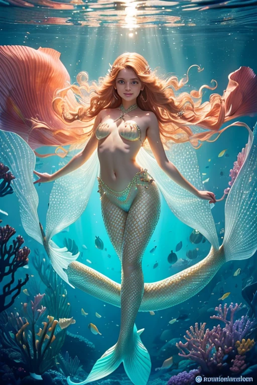 A sexy young 13-yr old Australian charming girl Full body detailed anatomy, perfect face details,((brown skin tone texture)) ( tomboyish hair cut styles), (( wearing illuminating a merfolk head band))(( wearing transparent illuminating merfolk costume sexy full body detailed anatomy )), wearing illuminating transparent two piece merfolk details on skin, wearing scally shark like skin texture body, lifting up plump pussy , wavy short illuminating gold & ruby gemstone hairstyles from the flow water, ((having merfolk fins instead of feet))( merfolk fins ears))(merfolk skin arms, torso, bottom, face, neck, shoulder & legs))((showing face near camera)) (accurate details of hands & fingers)) Exposed hard big errect nipples, open legs squat position, exposed pussy line, exposed panties, exposed pussyline, smiling with teeth exposed. Sparkling gray eyes, charms, face details & fucos skin tone texture, swimming under the atmosphere ocean wave creating air bubles with captivating different lighting effects around the background, showing corals, urchins, fish, turtle, whale, bubbles of air for accurate background masterpiece ((with illuminating transparent crystal gemstone merfolk like scales skin textured all over her body)) ((with gills))((holding illuminating a treasure trident)) full details of accessories and props))swimming with ocean current waves under the sea,( many different perspective view character profile, front view, side view, rear view, of same face & clothing girls posing deferent angle))(( perfect details of mermaid body and tail fin anantomy))