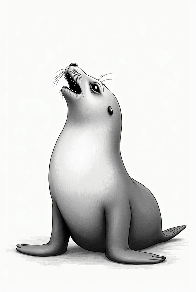 Seal Beg Drawing Without Color's and on Green screen Easy