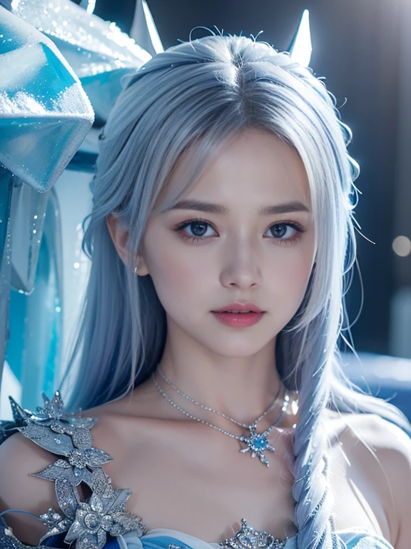 (high resolution、high quality、High resolution real images、detailed、masterpiece、Professional photography)、((Blue and white ice knight,)) Ultra-detailed paintings by Muki, Deviantart Contest Winner, synchromism, Angular, detailedな,