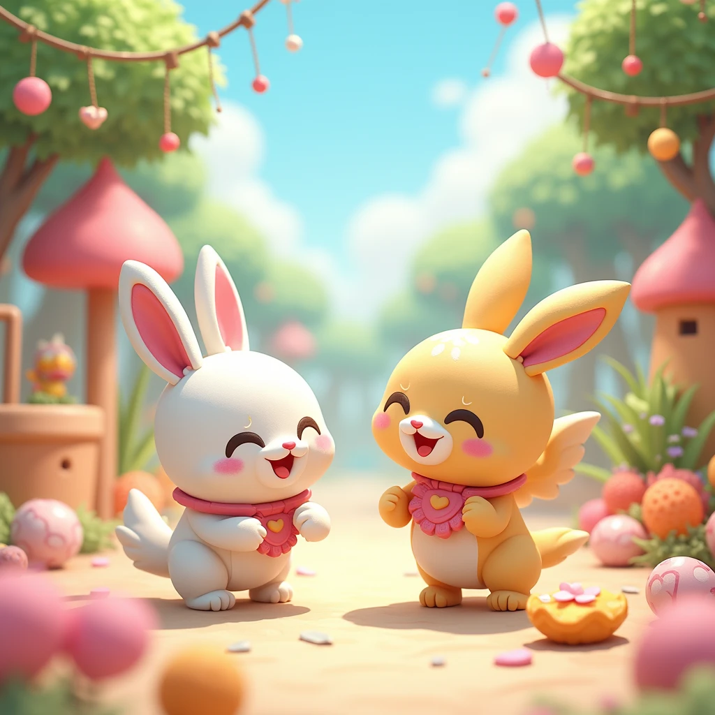 scene of pure joy and happiness, Whimsical Chibi painting art style, combines whimsical elements with chibi character, soft and pastel colors, dynamic and playful compositions, captures the essence of cuteness and whimsy, professional-grade execution, evokes a sense of joy and delight, (best quality, masterpiece, photorealistic), very aesthetic, perfect composition, intricate details, ultra-detailed, vivid colors