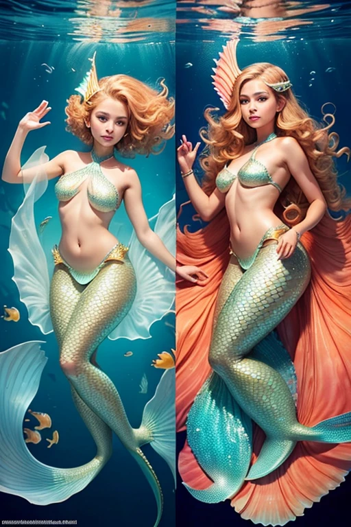 A sexy young 13-yr old Asian charming girl Full body detailed anatomy, perfect face details,((brown skin tone texture)) ( tomboyish hair cut styles), (( wearing illuminating a merfolk head band))(( wearing transparent illuminating merfolk costume sexy full body detailed anatomy )), wearing illuminating transparent two piece merfolk details on skin, wearing scally shark like skin texture body, lifting up plump pussy , wavy short illuminating gold & blue gemstone hairstyles from the flow water, ((having merfolk fins instead of feet))( merfolk fins ears))(merfolk skin arms, torso, bottom, face, neck, shoulder & legs))((showing face near camera)) (accurate details of hands & fingers)) Exposed hard big errect nipples, open legs squat position, exposed pussy line, exposed panties, exposed pussyline, smiling with teeth exposed. Sparkling gray eyes, charms, face details & fucos skin tone texture, swimming under the atmosphere ocean wave creating air bubles with captivating different lighting effects around the background, showing corals, urchins, fish, turtle, whale, bubbles of air for accurate background masterpiece ((with illuminating transparent crystal gemstone merfolk like scales skin textured all over her body)) ((with gills))((holding illuminating a treasure trident)) full details of accessories and props))swimming with ocean current waves under the sea,( many different perspective view character profile, front view, side view, rear view, of same face & clothing girls posing deferent angle))(( perfect details of mermaid body and tail fin anantomy))