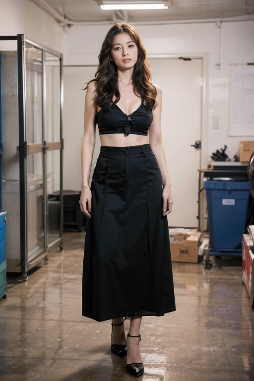 (Original Photography, best quality), (Reality:1.3), (Photo quality:1.2), (Ultra-high resolution:1.0), 8k, RAW photos,Mature movie actress, Filming,Female teacher in storage room,Business Suite,dramatic picture