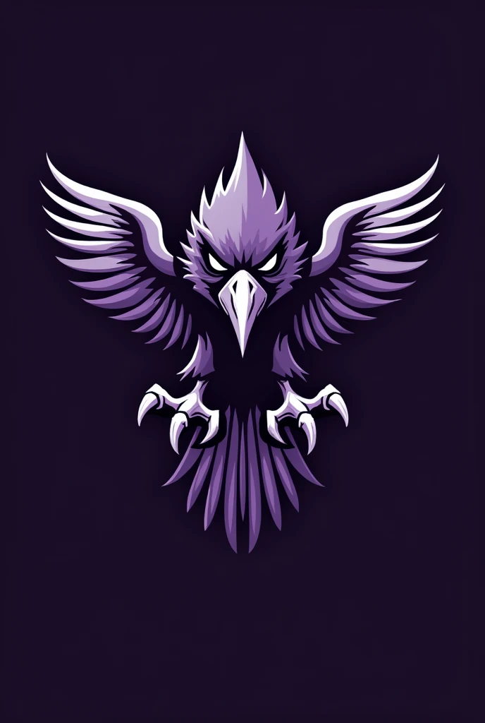 Create a simple logo that instills fear and morale in your opponents, for my volleyball team, called SQUADRON, using the colors purple and white