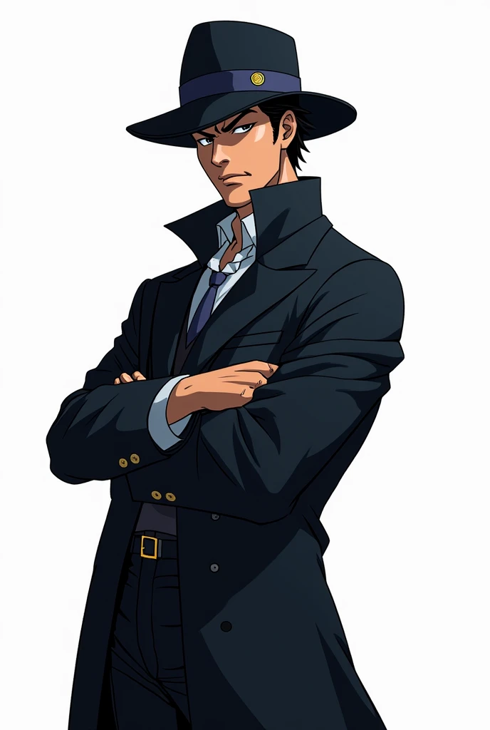 Jotaro anime style by Hakyudub artist white background