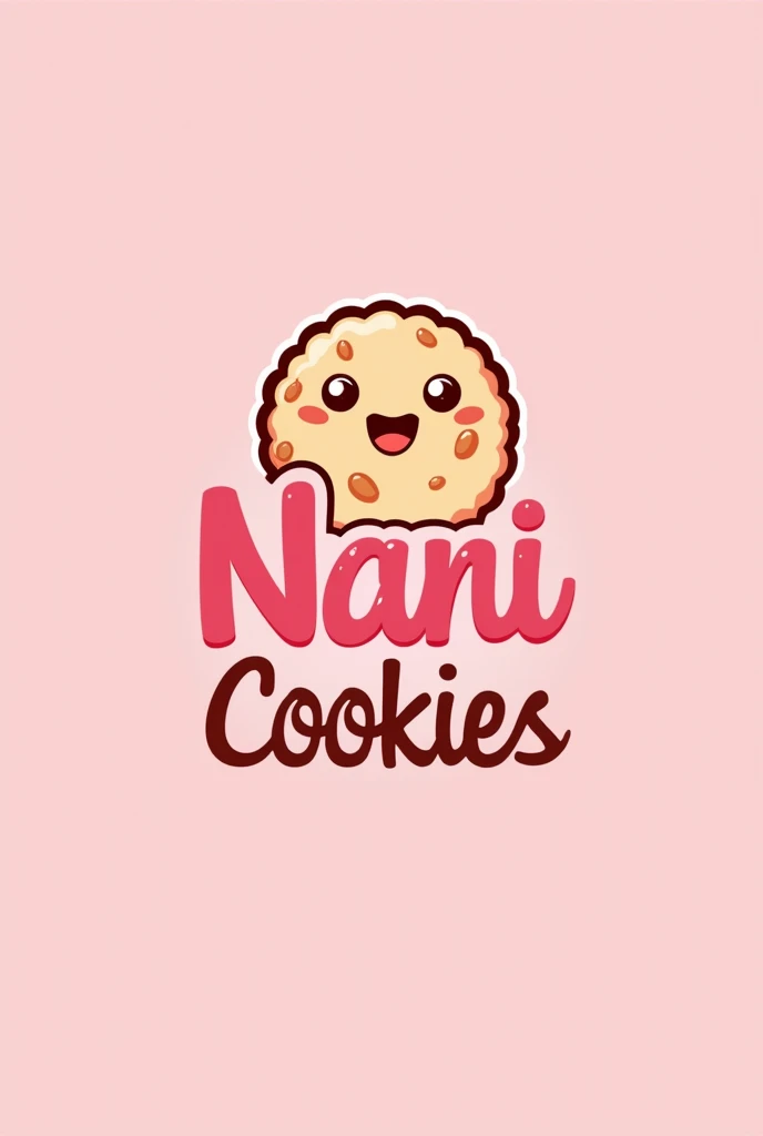 Create a pink nani cookies logo