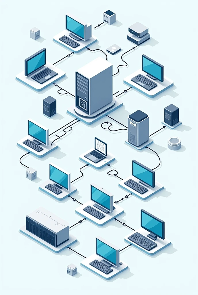 Design a network diagram for a small clinic that includes the following elements::
the Computers (pc)
o Printers o Server o Network devices (router, switch, hub)