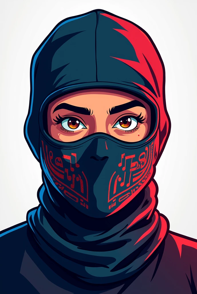 I want an image to use as a profile picture for a trap singer. Something that draws attention like the images that Ryu the Runner uses in his songs, something like a balaclava design. I want it in cartoon style