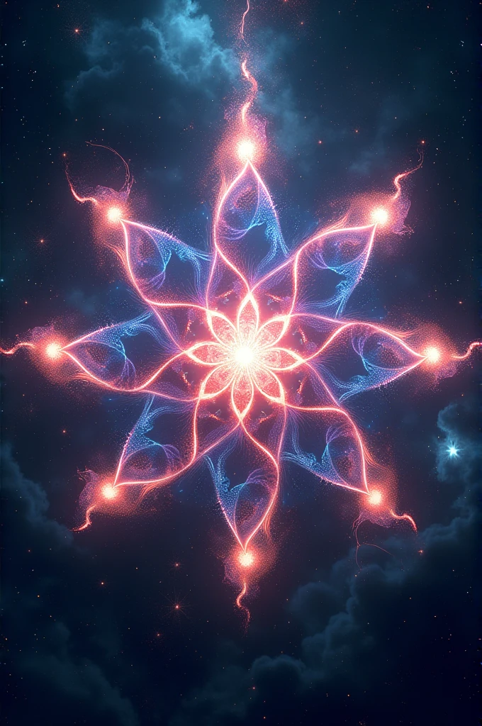 Create a Lotus Diagram with 4 branches on each side, and the theme is: supernovas
