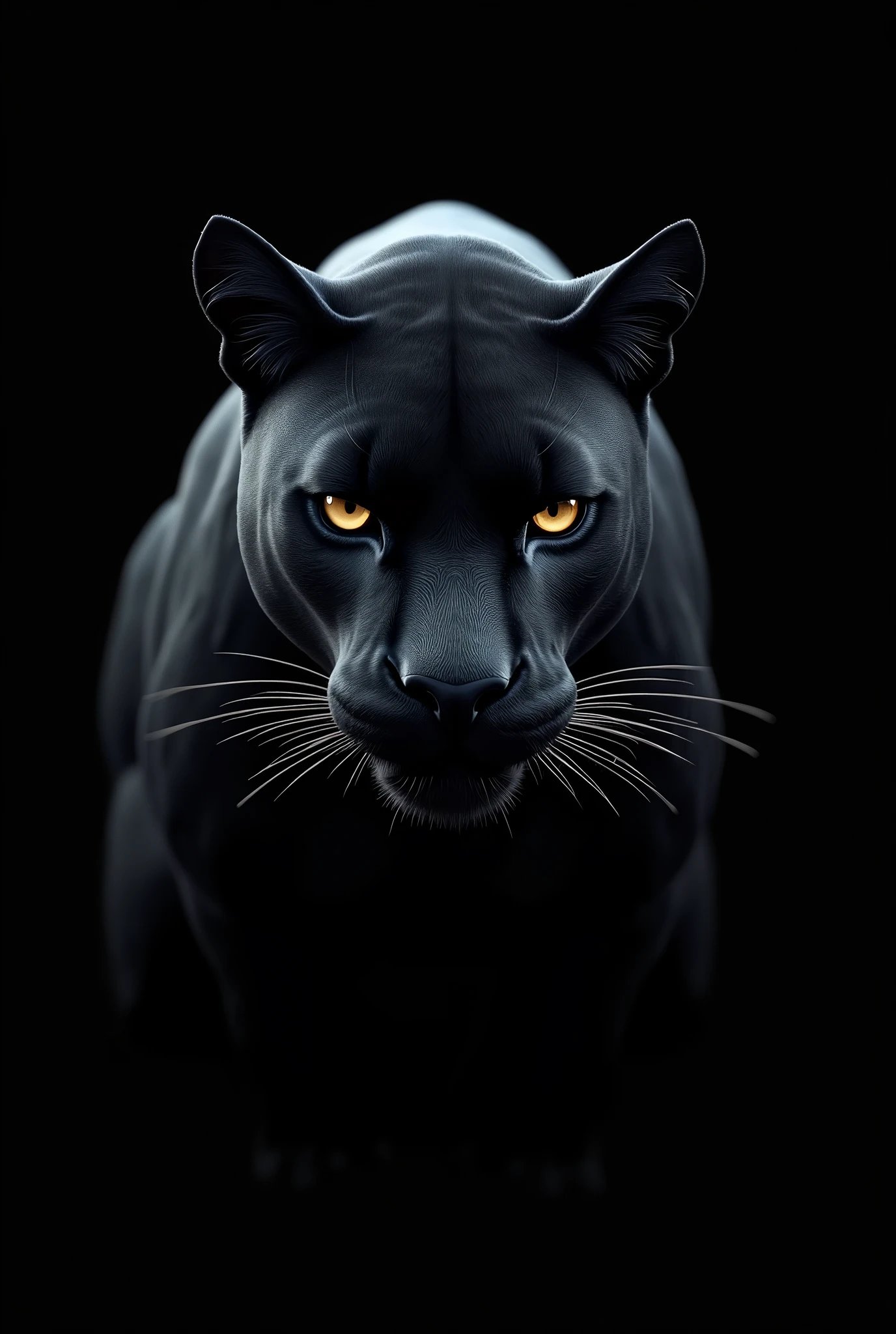 Panther live wallpaper, 3D , animation, protective, black, black background, mad panther