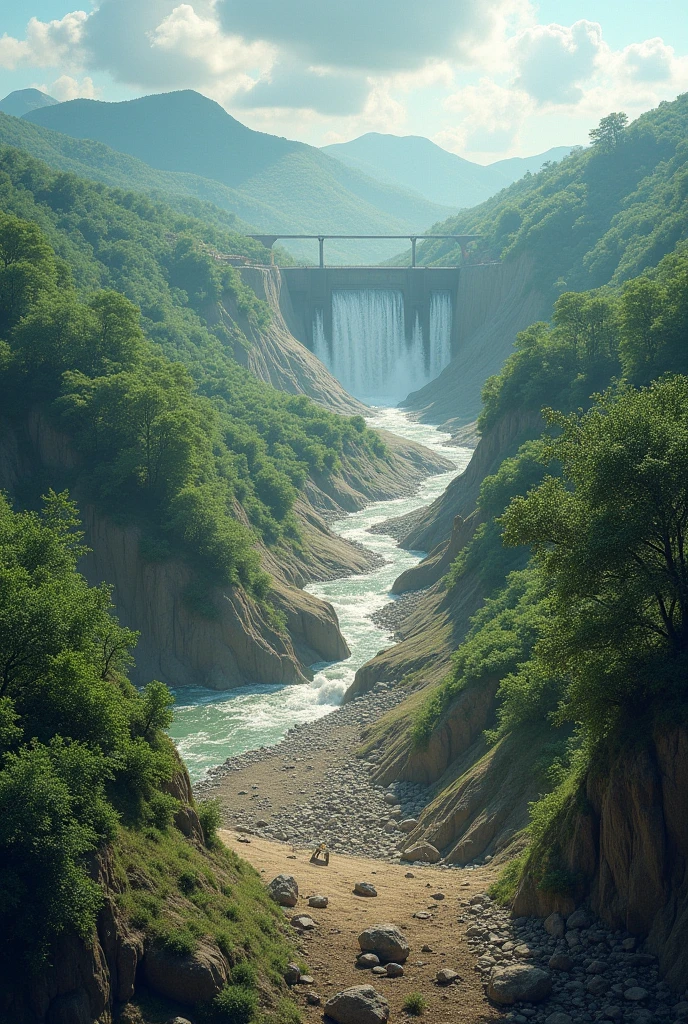 Make a model of before and after the Mariana dam tragedy