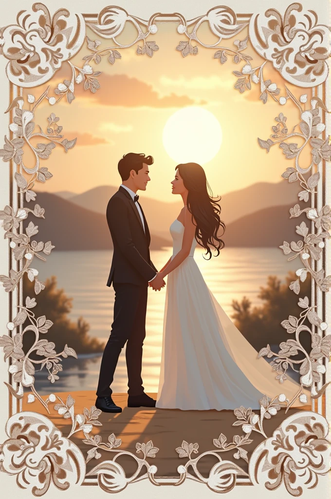 Wedding invitation card of Brian and modred