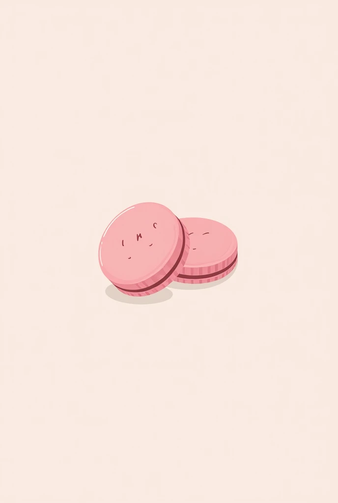 Create a minimalist pink Nani Cookies logo featuring cookies