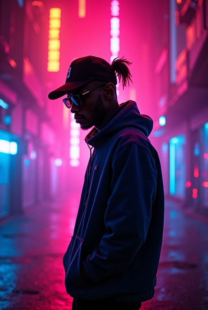 An image that a trap musician would use as a cover for a trap music album.