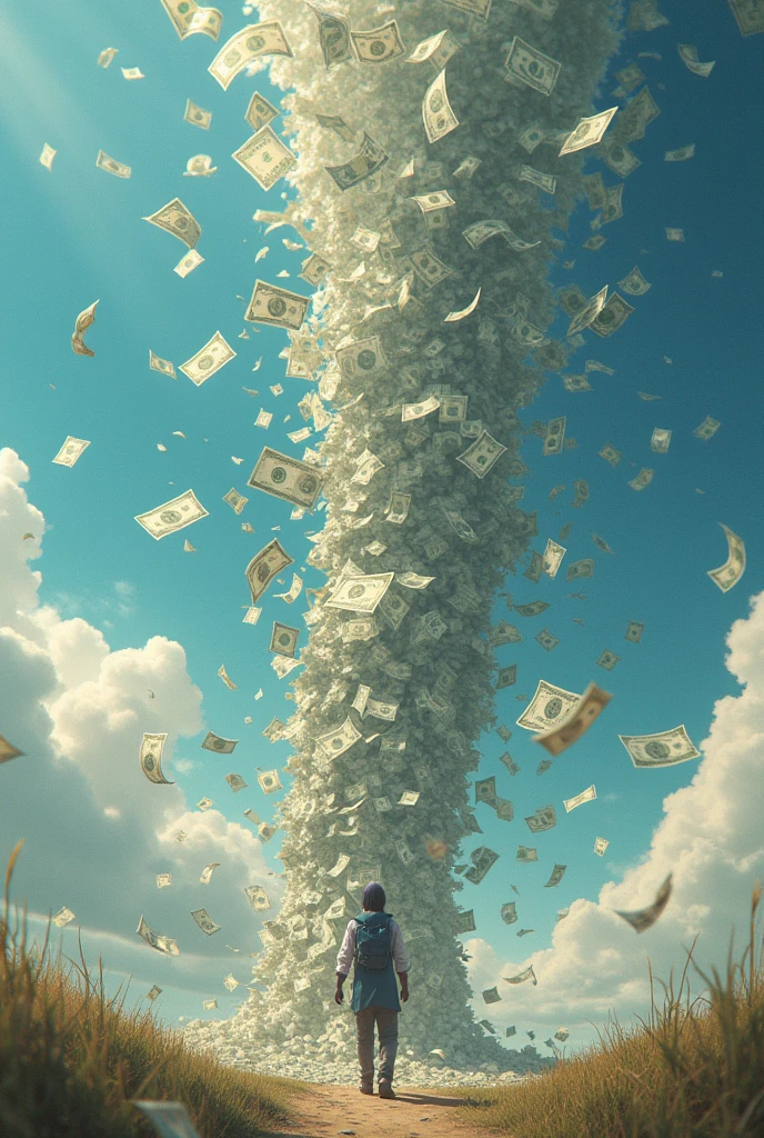 Make me a fund of money falling from the sky