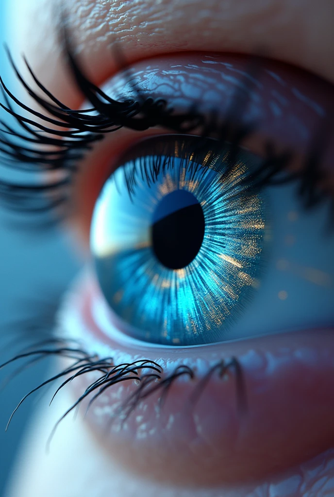 Create an image of a virtual reality contact lens