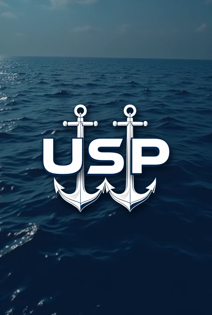 a logo with the letters U.O.s.p. in navy and white with a naval theme