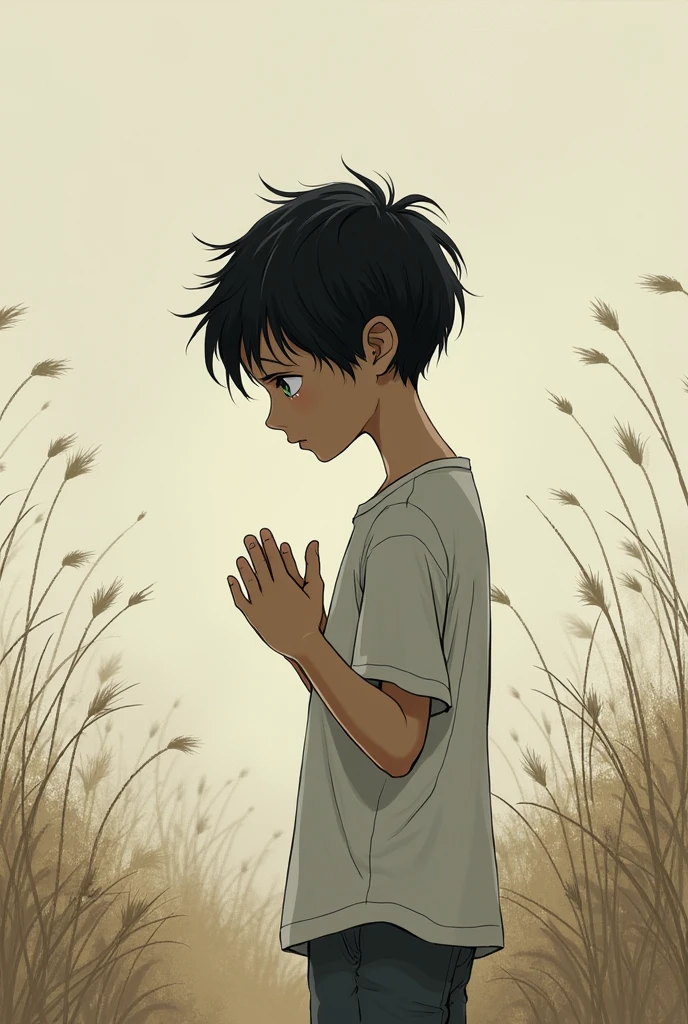 make a manga art about a lonely boy