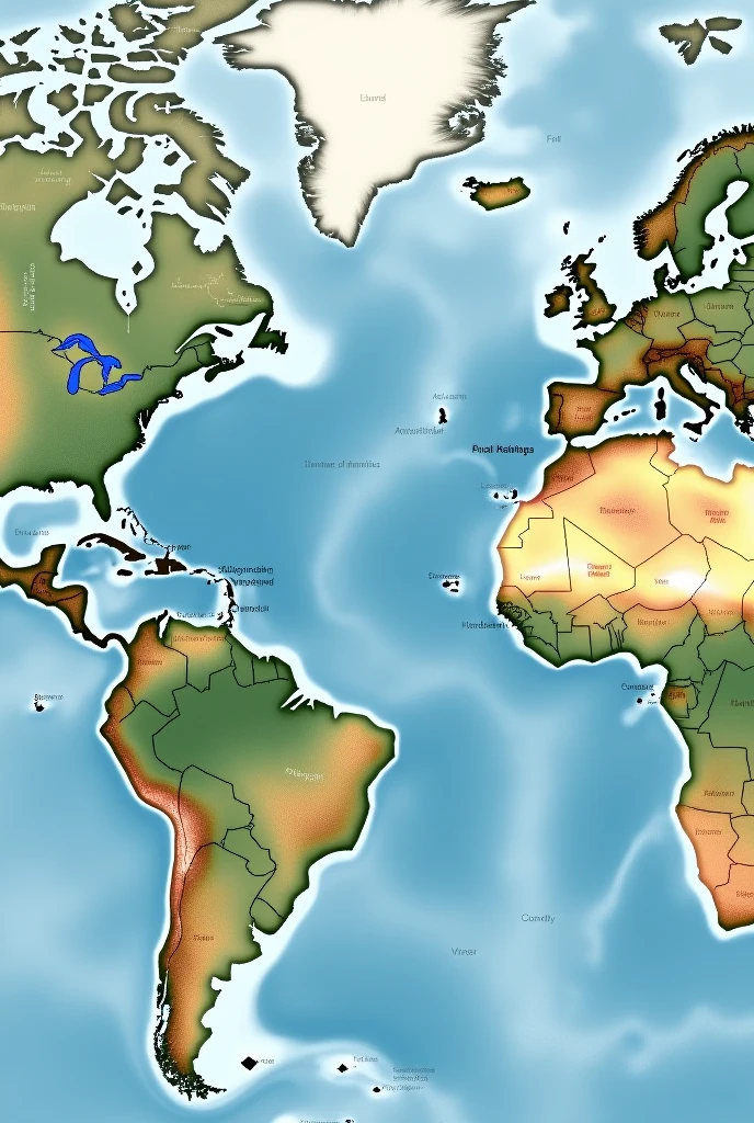 Generate me a world map with the British territories Anguilla, Ascension, Bermuda, British Virgin Islands, Cayman Islands, Falkland Islands, Gibraltar, Montserrat, Pitcairn Islands, St. Helen, Tristan da Cunha and Turks and Caicos Islands marked