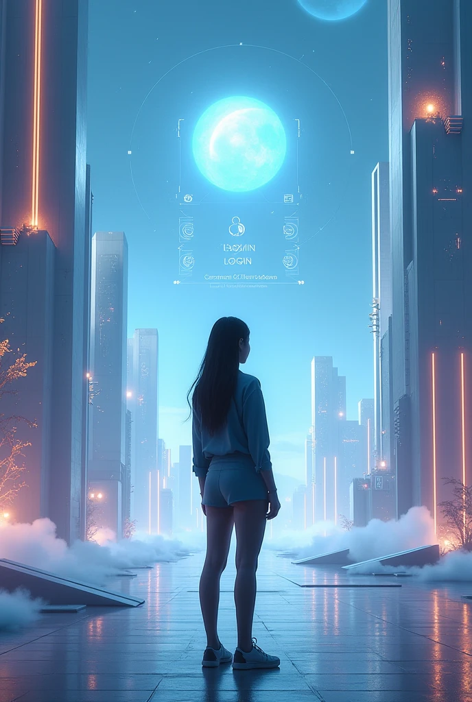 Create a login screen for a virtual reality app 