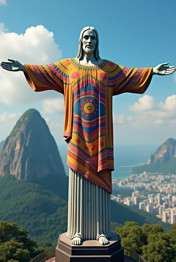 Christ the Redeemer with a Mexican t-shirt