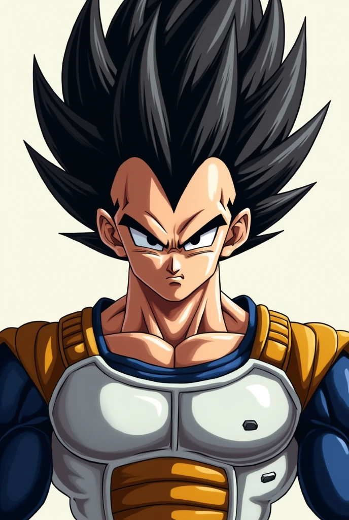 vegeta from the front
blue His hair is black

 