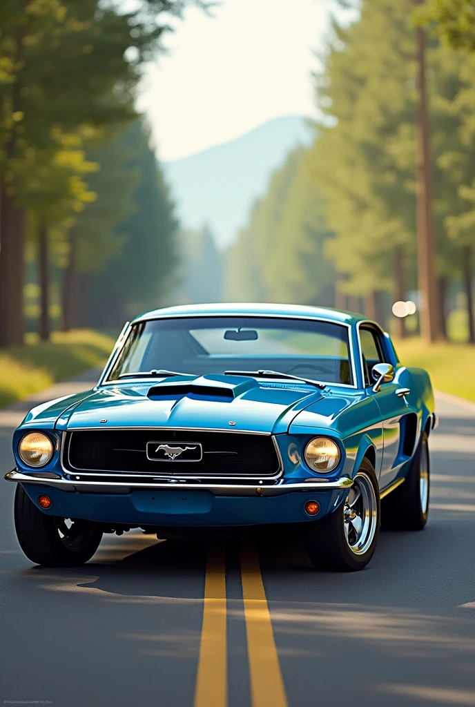 Old blue Mustang