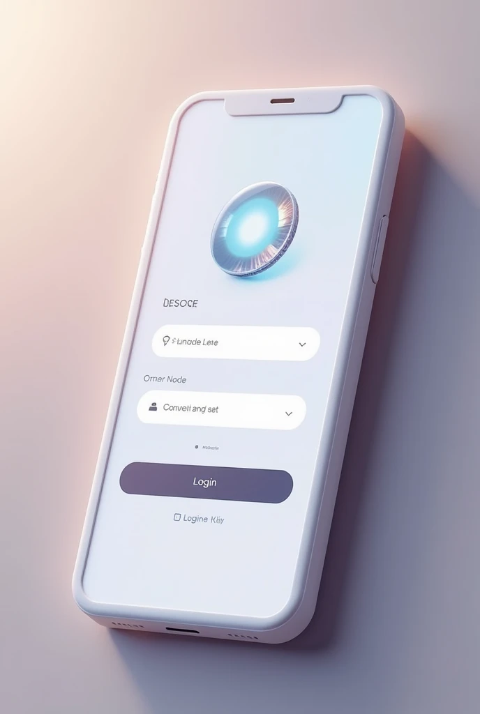Create a login screen for a virtual contact lens app by zooming in closer