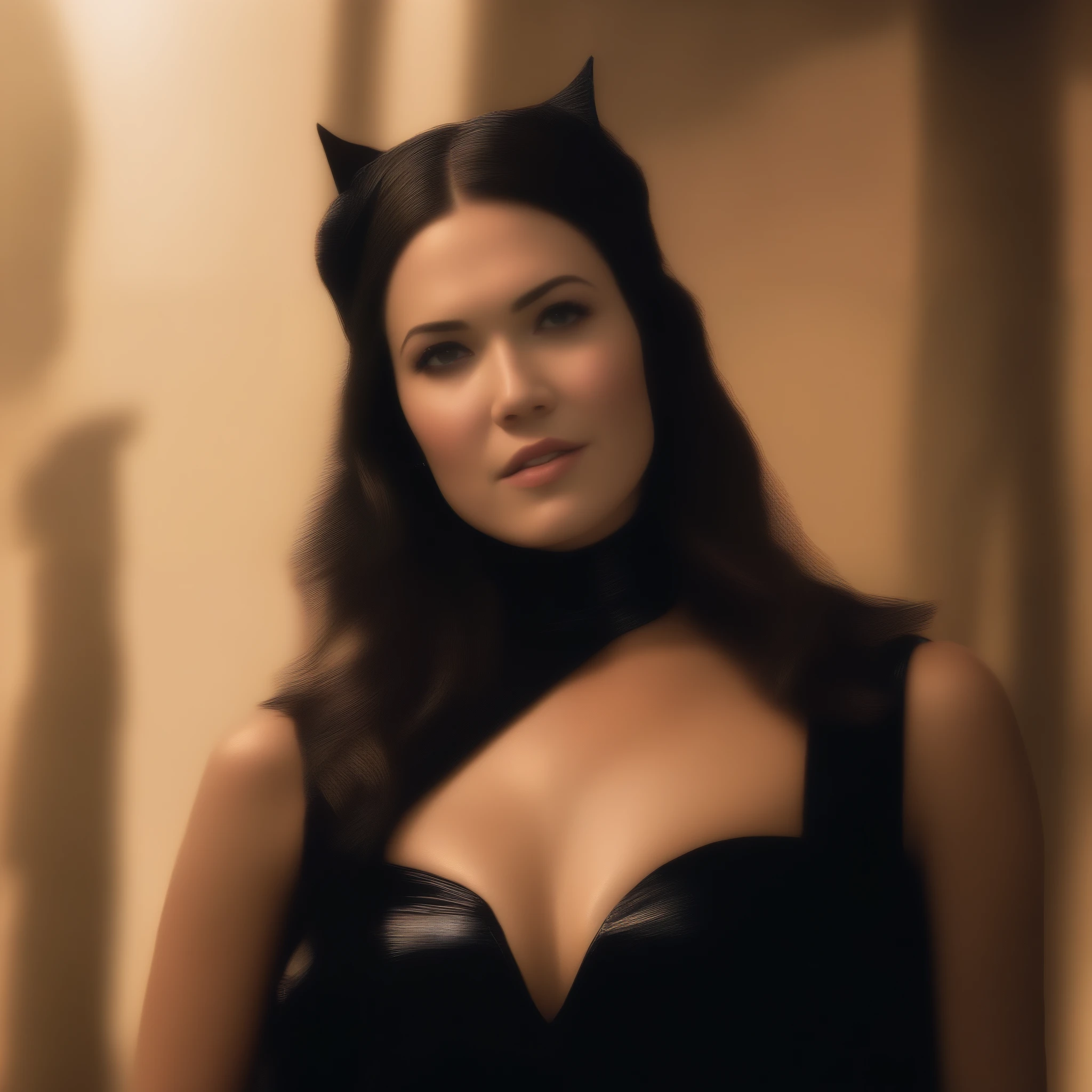 (masterpiece, best quality:1.2), 1girl, solo Mandy Moore as Catwoman