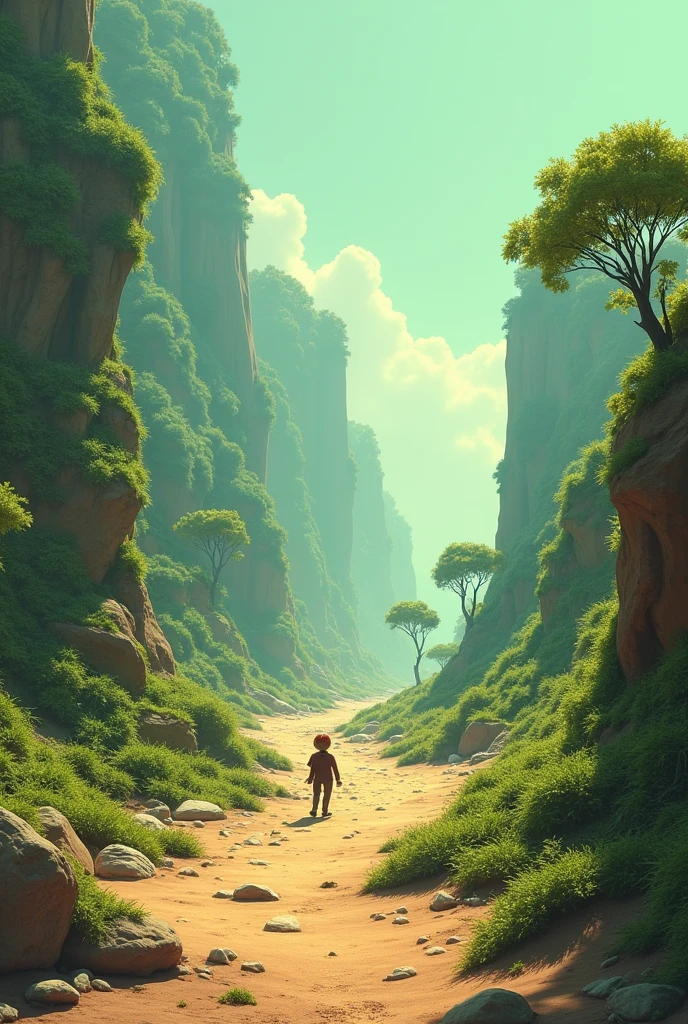  greenery into dry desert animated 