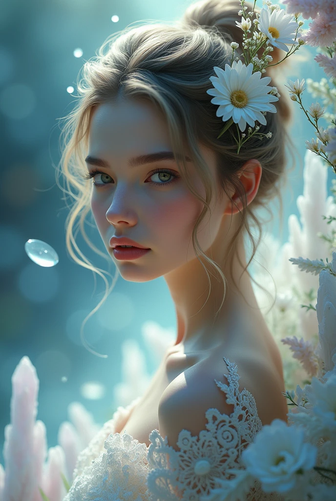 Make me a cool wallpaper for my phone with a beautiful girl