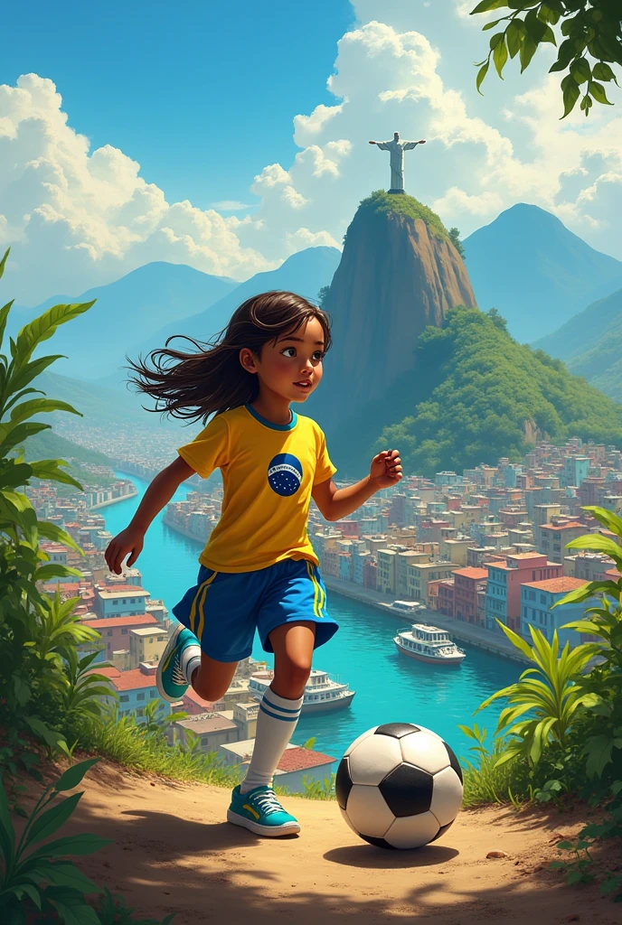 Image with Christ the Redeemer, favelas, blue movie river, Neymar, Brazil&#39;s flag, girl, playa, soccer ball