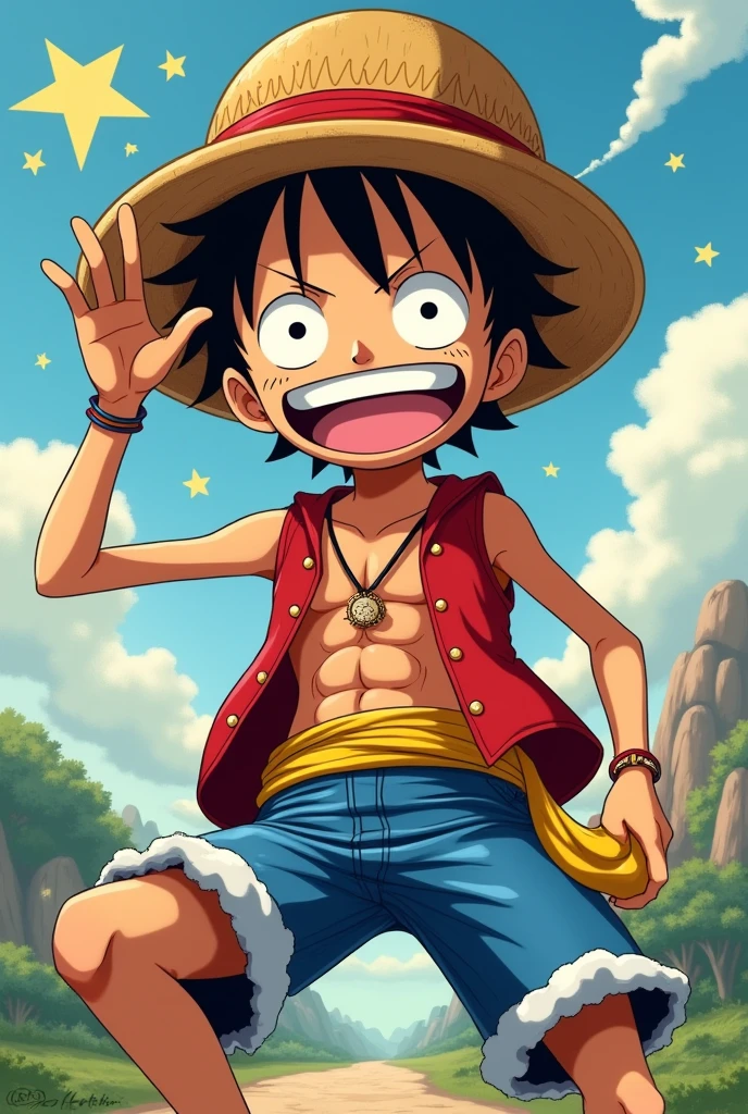 Luffy de one piece, I want him to look like Silvio Santos, I would like it as similar as possible