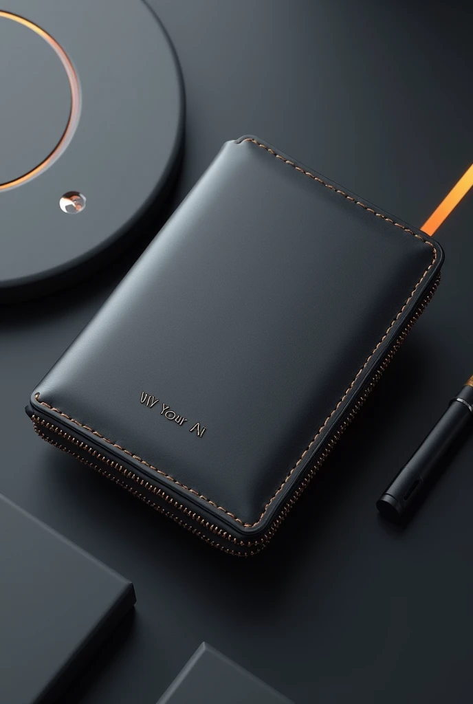 Smart wallet that has a fingerprint and some audio holes and that has an AI that calculates the money and if someone steals it, integrated into the wallet, make more similar to the one you just made