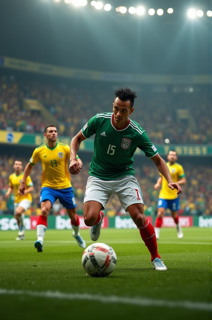 Football match where Mexico beat Brazil by a landslide