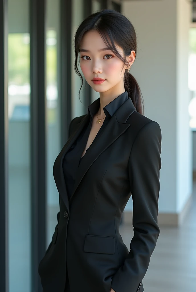 （３２K,Highly detailed,Highly detaileds,high resolution,high density,alone,：1.6）,（realistic people々,Live Performance,ทำความคุ้นKย目,high resolutionの目,good eyes,Eyes that are similar to theirs&#39;Alive,Dark blue eyes,Fishing Eye,Lip profile,White and bright skin,realistic detailed face：1.3）,（Japan ID card,Korean idol,Japanese model,Korean model：1.2）,（with a red face,natural makeup,necklace,earring：1.4）（Knee-length skirt with deep cut,White lace shirt,red high heels,Business casual fashion：1.6）,（well shaped breasts：1.5）,（A young but very สวย and elegant ญี่ปุ่น person々１ ,lovely eyes,smile a little,Back,Looking back,looking at camera,Fashion leader,business girl,,soft skin,Memorable eyes,her eyes are too สวย,Fashion skirt business skirt：1.6）,（Please show me your whole body.,Show off your fashion sense：1.6）、 wearing a suit jacket、Jacket opening button、open suit、Wearing a suit is strict、Senior Secretary、Wear elegant high heels.、wear a suit、Wearing a suit、business women、Wear it for business、ผู้หญิง wearing suit、suit、Shooting from the front、Big file size、first person view、Middle picture、work in office、wearing underwear、office、nighttime、Top quality company、Super ทำความคุ้นKย、small ทำความคุ้นKย、high resolution、Perfect dynamic composition、สวย good eyes、natural lip color、necklace、Random sexy poses、The body is facing the ด้านหน้า、20 year old girl、nighttime time、The perfect company、beautiful 顔、1 woman、very ทำความคุ้นKย、Masterpiece、Leading Companies、Ultra-high decay energy A、8Khigh resolution、clear picture、good eyes、Gradient visualization、The meaning of perfect ???????、Nikon Z980mm lens、graceful legs、long Slender legs、thigh and skirt、Long legs、very สวย Slender legs、Very สวย long Slender legs、The Super ทำความคุ้นKย細、high resolutionであり、RAW photos、แท้จริงにGlowing skin、fine fabric Texture、Texture、perfect body、Cute face、natural neck length、Slender legs、Slender legsเล็ก、Beautiful collarbone、high resolution、The meaning of perfect ???????、golden ratio、perfect hand、1 woman、16ก、Glowing skin、Cute Korean Girl、K