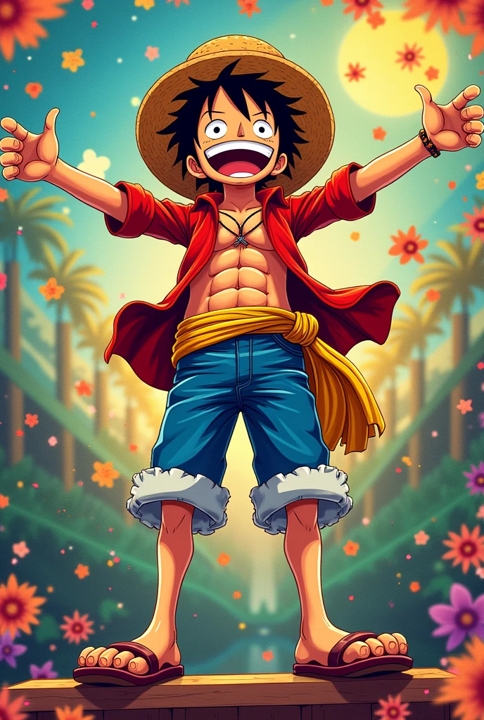 Luffy de one piece, paying tribute to Silvio Santos, the SBT presenter