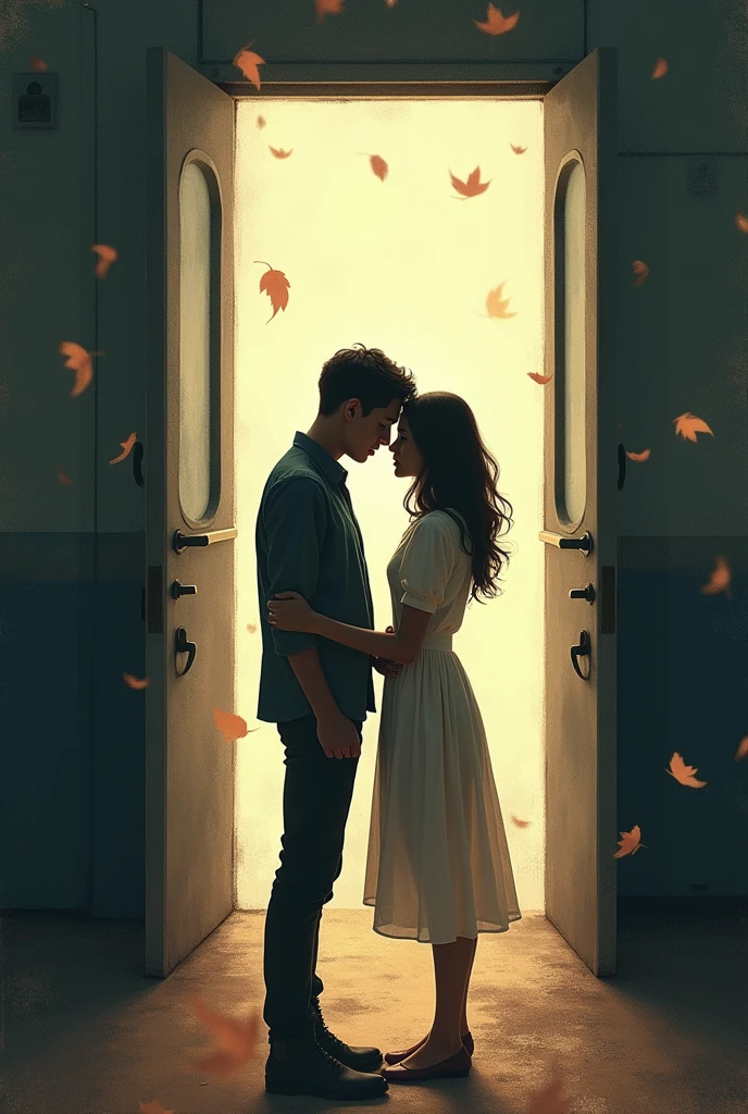 create a book cover image inspired by the phrase between bonds and farewells
