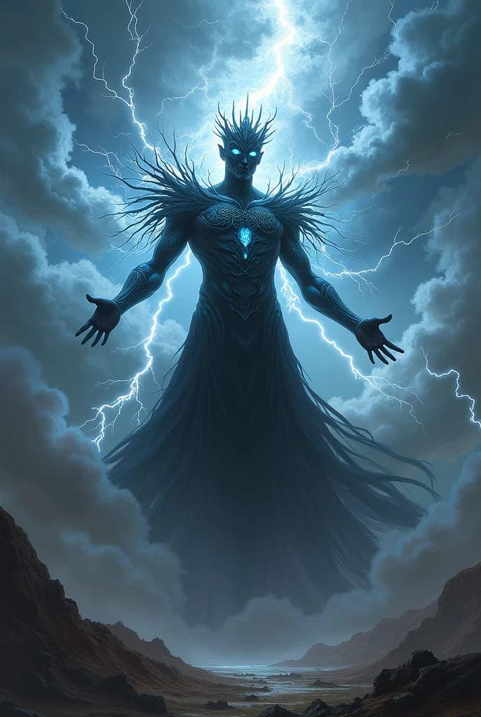 Black god with electric powers more animated