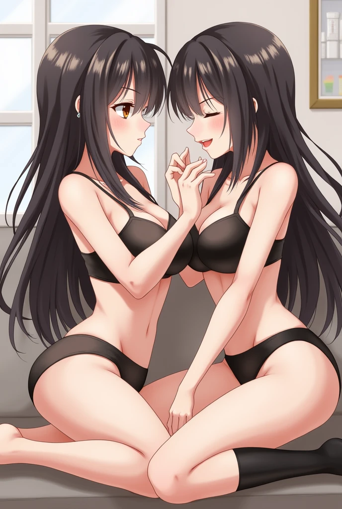 Two anime girls having sex naked