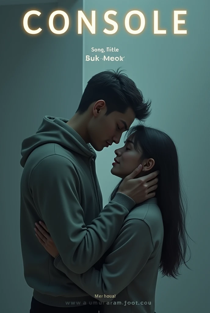 I need an album cover (3000x3000 picture size) with the title "CONSOLE "and it should be about a single guy and a single lady. It can be a 3D animation where the guy is trying to console the girl.

The song title should be on it and the name of the Artist "Star EmFlex" should also be shown on the cover.