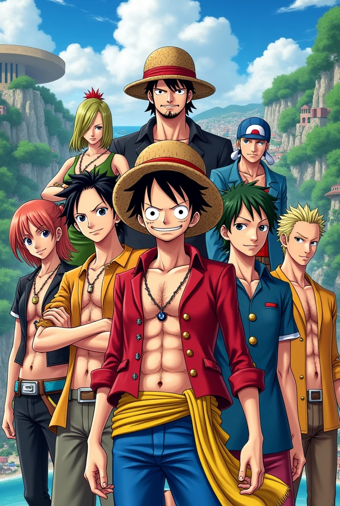 I want a really nice picture of the One Piece straw hats 
