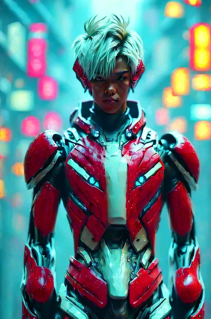 a highly detailed and intricate mecha robot, futuristic cyberpunk style, glowing neon lights, cinematic composition, 8k, hyperrealistic, intricate mechanical details, advanced technology, complex machinery, gleaming metallic surfaces, dynamic pose, dramatic lighting, vibrant color palette, moody atmosphere, cinematic framing, photorealistic, intricate gears and components, advanced futuristic technology, masterpiece