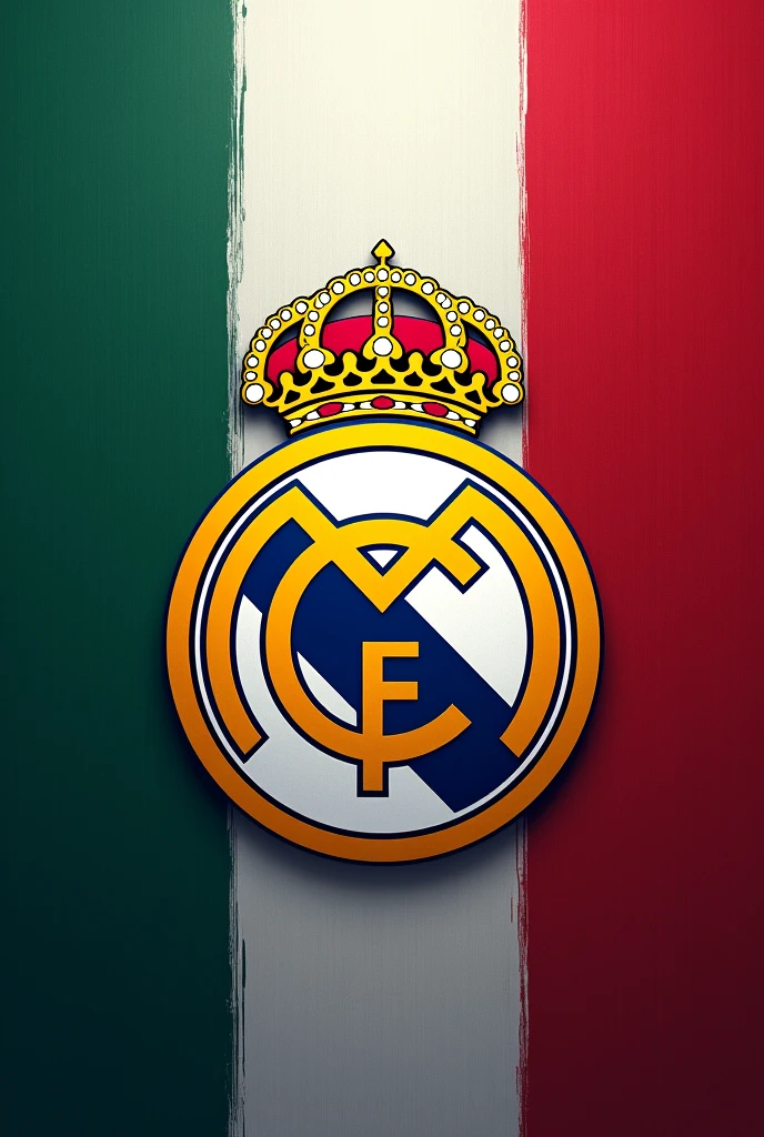 Real Madrid CF logo with the Mexican flag