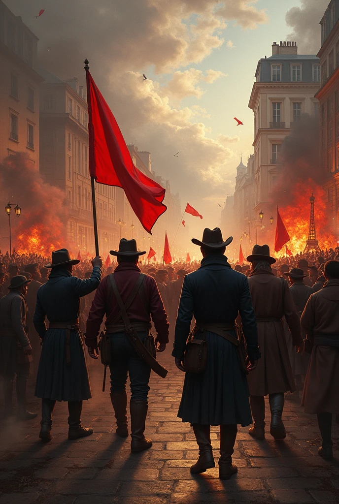 Erstelle ein deutsches Flublatz welche sich um die französische Revolution dreht. Zielgruppe sind die Bürger. Erstelle lediglich nur ein Design mit Bilder und ohne Text