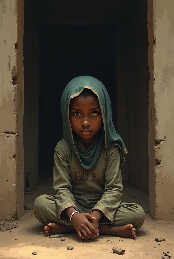 Somali girl trapped by al shabaab i want the picture shows 2d girl sitting