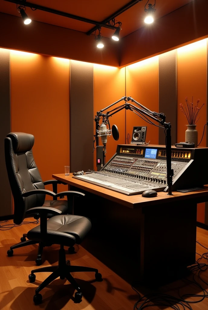 Radio studio without anyone