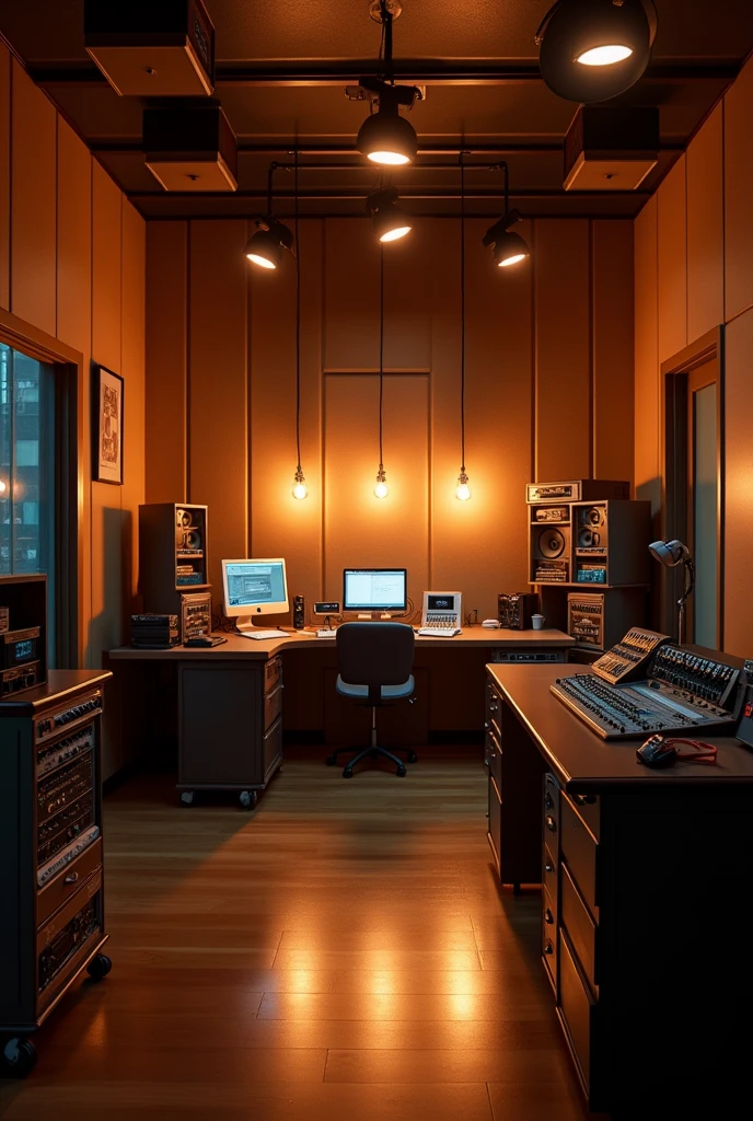 Radio studio without anyone